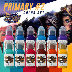 Краска World Famous Tattoo Ink 12 Color Primary Set #2